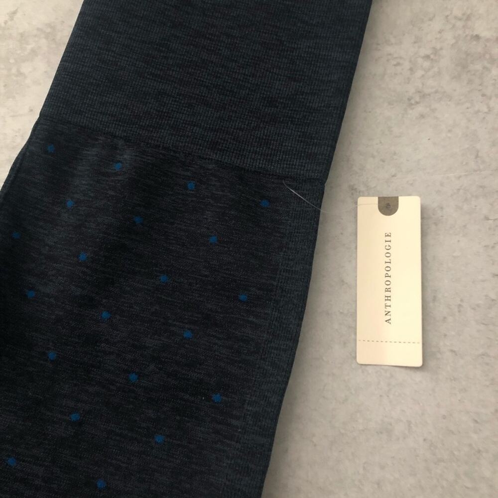 Anthropologie Splits59 Mila Seamless Leggings Indigo Blue Polka Dots NEW - Picture 2 of 5